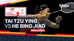 Highlights | Tai Tzu Ying (TPE) vs  He Bing Jiao (CHN) | TotalEnergies BWF World Championships 2021