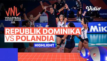 Match Highlights | Republik Dominika vs Polandia | Women's Volleyball Nations League 2022