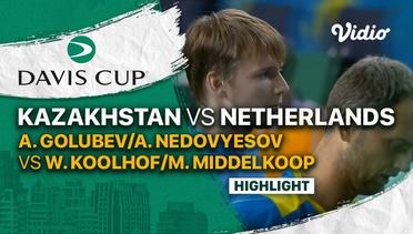 Highlights | Grup D Kazakhstan vs Netherlands | Andrey Golubev/Aleksandr Nedovyesov vs Wesley Koolhof/Matwe Middelkoop | Davis Cup 2022