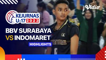 Putra: BBV Surabaya vs Indomaret - Highlights | Kejurnas Bola Voli Antarklub U-17 2023