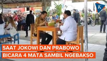 Jokowi dan Prabowo Makan Bakso Sambil Ngobrol, Bahas Apa?