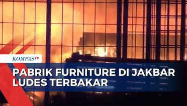 Pabrik Furnitur di Cengkareng Kebakaran, Lebih Dari 100 Personel Damkar Diterjunkan ke Lokasi