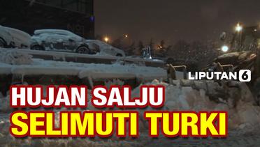 Hujan Salju Lebat di Istanbul, Lalu Lintas Darat dan Udara Terganggu
