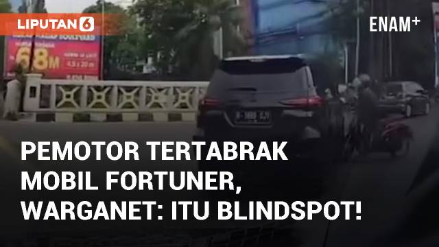 Viral Pemotor Tertabrak Mobil Fortuner, Warganet Wajar, Itu Blindspot!