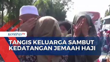 Tangis Haru Keluarga Sambut Kepulangan 354 Jemaah Haji Kloter Pertama di Grobogan