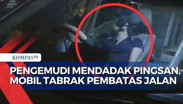 Pengemudi Mendadak Pingsan, Mobil Tabrak Pembatas Jalan Pajajaran Bogor