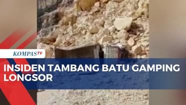 Video Amatir Tambang Batu Gamping Longsor Timpa Truk, 1 Orang Meninggal di Pati