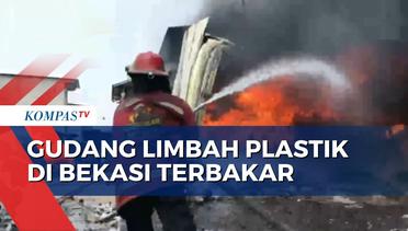 Kebakaran Gudang Limbah Plastik di Bekasi, 10 Unit Mobil Damkar Diterjunkan