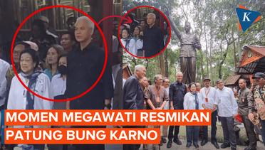 Didampingi Ganjar, Megawati Resmikan Patung Bung Karno