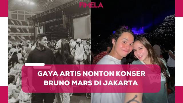 Gaya Artis Nonton Konser Bruno Mars Hari Terakhir di Jakarta