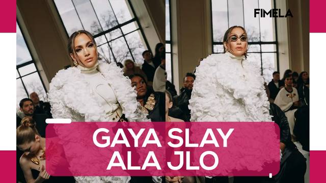 Gaya Slay Jennifer Lopez di Paris Fashion Week 2024, Kenakan Jubah dari 7000 Kelopak Bunga Asli