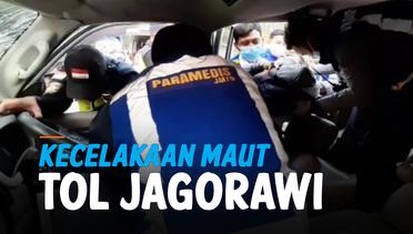 Dramatis, Evakuasi Sopir Ambulans Terjepit Saat Kecelakaan di Tol Jagorawi