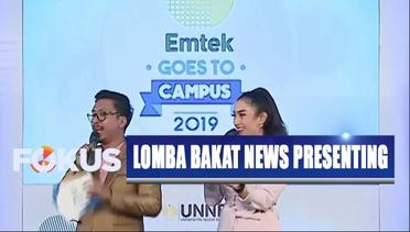 Ratusan Mahasiswa Berlomba Tunjukkan Bakat News Presenting di EGTC 2019 UNNES - Fokus