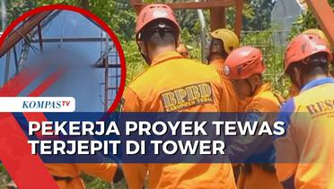 Proses Evakuasi Jenazah Pekerja yang Tewas Terjepit Tower Terkendala Medan