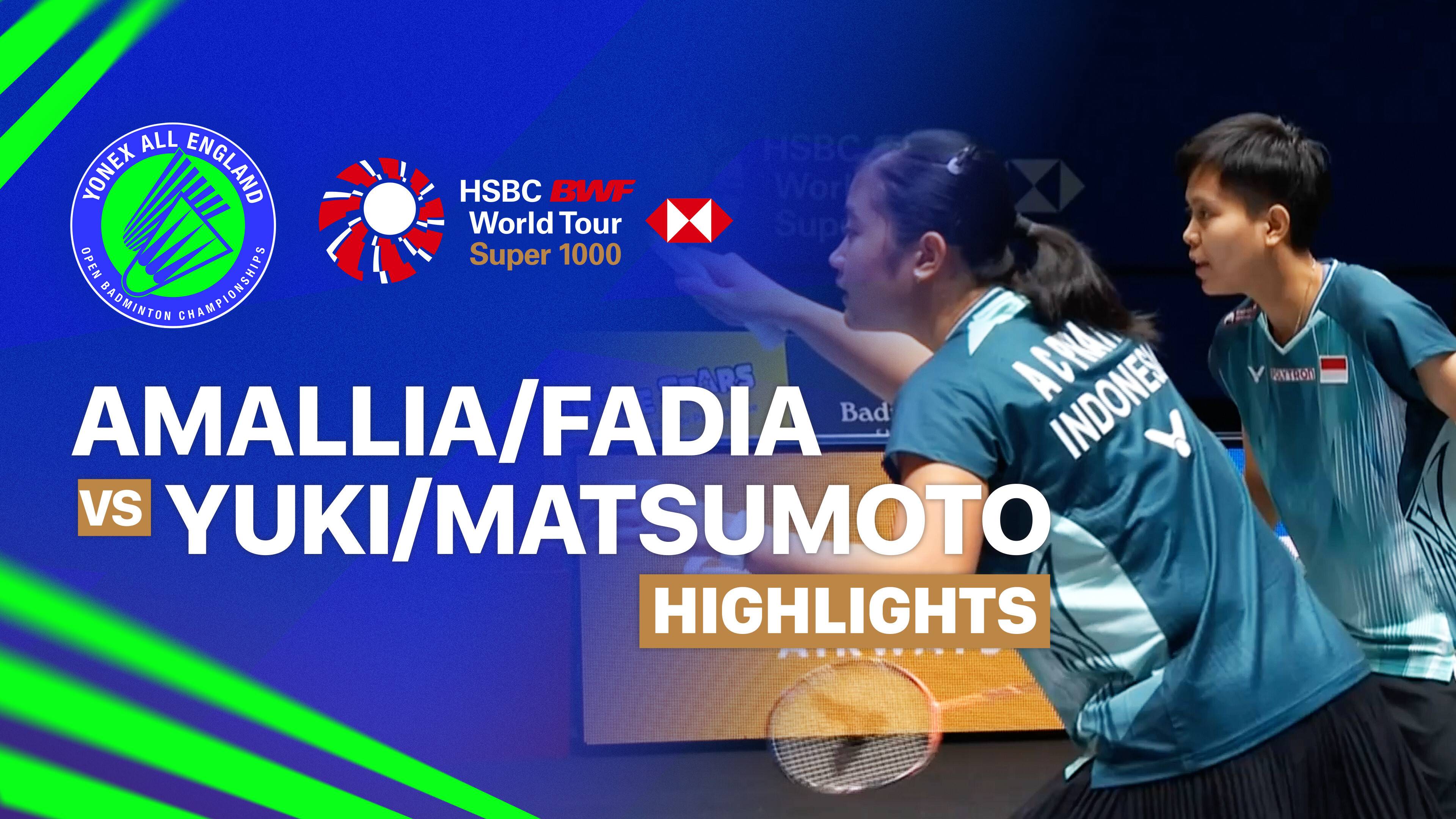 Amallia Cahaya Pratiwi/Siti Fadia Silva Ramadhanti (INA) vs Yuki Fukushima/Mayu Matsumoto (JPN) - Women's Doubles Round of 16 | YONEX All England Open Badminton Championships 2026