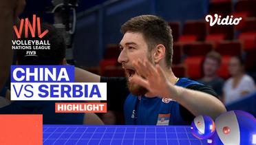 Match Highlights | China vs Serbia | Men's Volleyball Nations League 2022