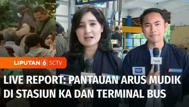Live Report: Stasiun Pasar Senen Masih Padat, Terminal Kampung Rambutan Sepi | Liputan 6