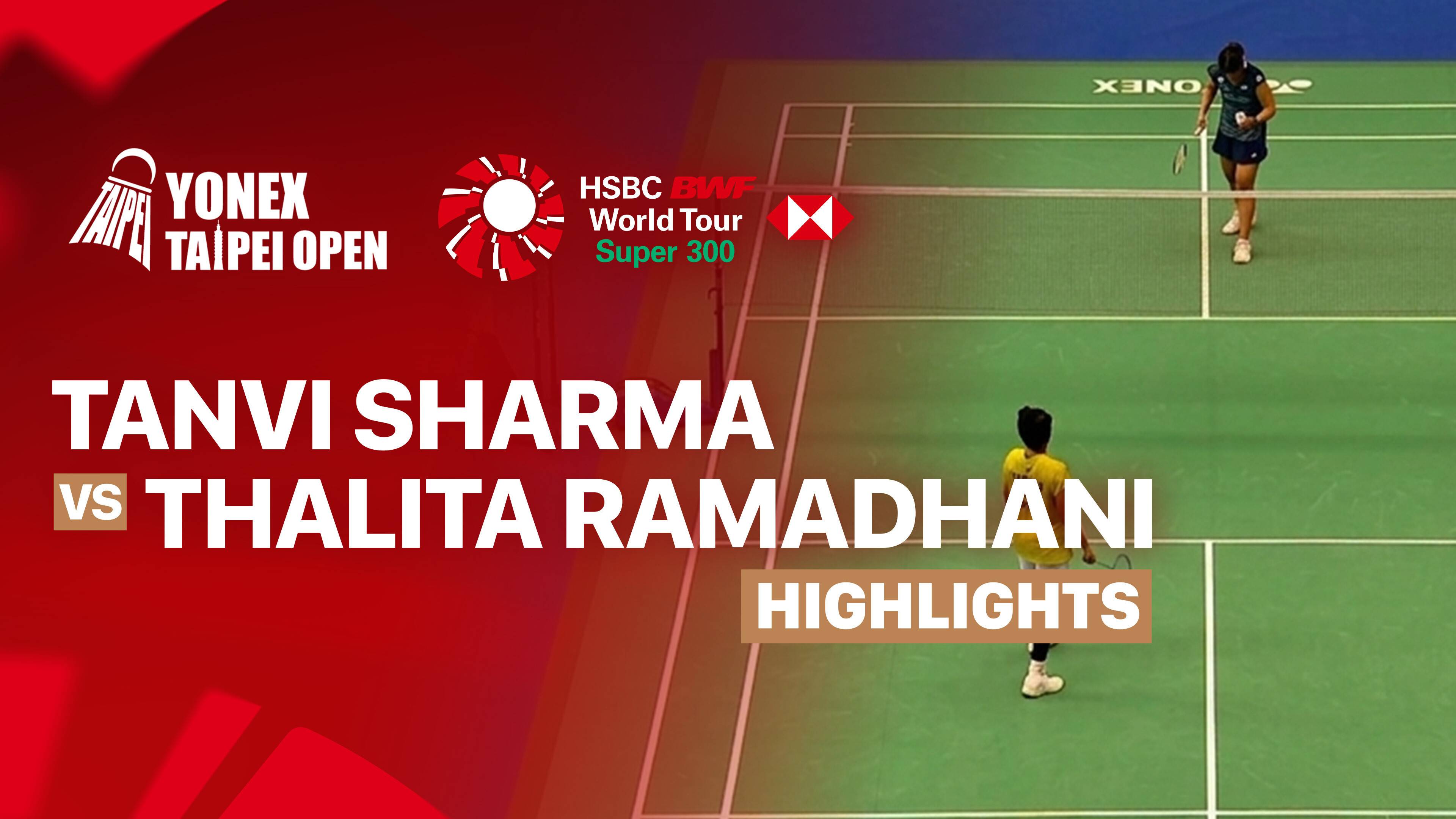 Tanvi Sharma (IND) vs Thalita Ramadhani Wiryawan (INA) - Women's Singles Round of 16 | YONEX Taipei Open 2026