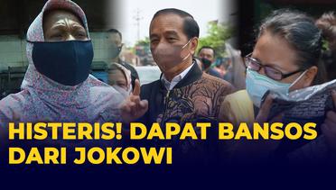 Histerisnya Pedagang Ini Ketemu Jokowi, Dapat Bansos Tunai!