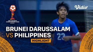 Highlight - Brunei Darussalam vs Philippines | AFF U-19 Championship 2022