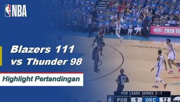 NBA I Cuplikan Pertandingan : Blazers 111 vs Thunder 98
