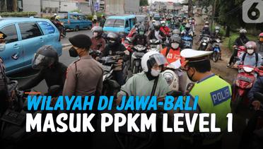 Catat! Deretan Wilayah PPKM Level 1 di Jawa-Bali