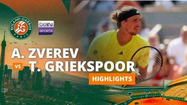 Alexander Zverev vs Tallon Griekspoor - Highlights | Roland Garros 2025