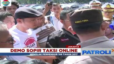 Sejumlah Pengemudi Taksi Online Unjuk Rasa Tolak Permenhub - Patroli Siang