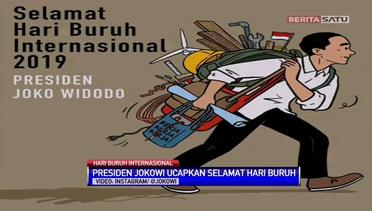Presiden Jokowi Ucapkan Selamat Hari Buruh Lewat Animasi Kartun