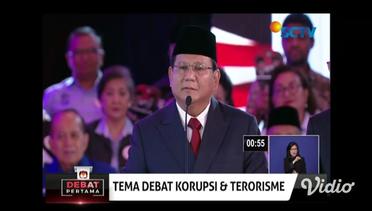 Ditanya Soal Caleg Mantan Koruptor, Prabowo Serahkan kepada Pilihan Rakyat - Debat Capres