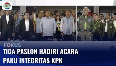 Pasangan Anies-Imin, Prabowo-Gibran dan Ganjar-Mahfud Datangi Acara Paku Integritas KPK | Fokus