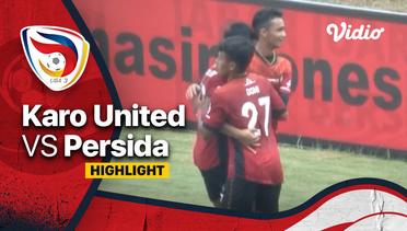 Highlight - Karo United vs Persida Sidoarjo | Liga 3 Nasional 2021/22