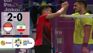 INA vs IRI - Badminton Men's Single: Anthony Ginting v Shahbazi Mehran | Asian Games 2018