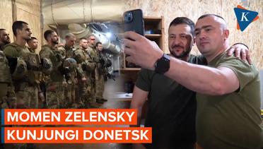 Zelensky Kunjungi Donetsk, Beri Penghargaan ke Tentara
