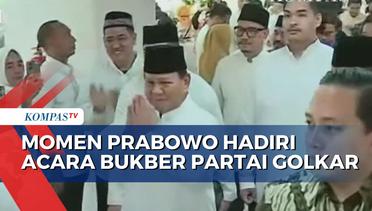 Hadiri Acara Bukber Partai Golkar, Prabowo Disambut Hangat Airlangga Hartarto
