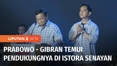 Unggul Quick Count, Prabowo-Gibran Temui Ribuan Pendukung di Istora Senayan | Liputan 6