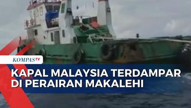 Kehabisan Bahan Bakar, Kapal Berbendera Malaysia Terdampar di Perairan Makalehi