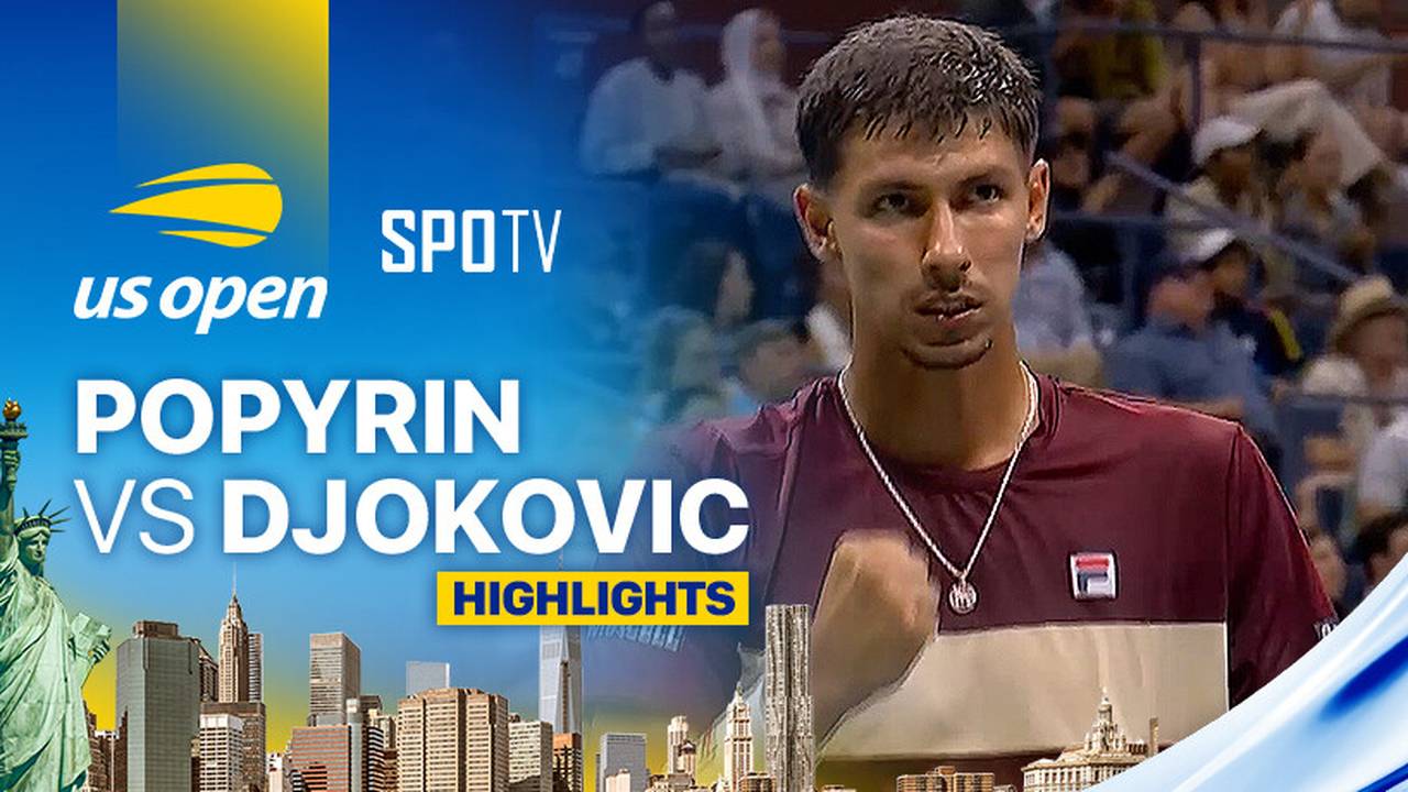 Alexei Popyrin (AUS) vs Novak Djokovic (SRB) Highlights US Open Tennis Championships 2024