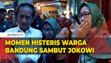 Momen Presiden Jokowi Disambut Histeris Warga Bandung saat Blusukan ke Pasar Cihapit