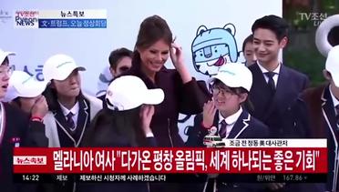 Senyum Lebar Melania Trump Saat Berada di Samping Idol K-Pop