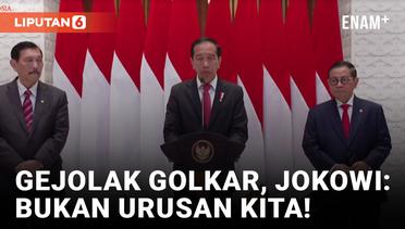 Presiden Jokowi Sebut Gejolak Internal Golkar Tidak Ada Hubungannya dengan Pemerintah