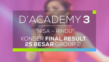 Nisa, Solo - Rindu (Konser Result Final Top 25)