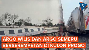 Polisi: KA Argo Wilis Berserempetan dengan Argo Semeru, sehingga Keluar Rel