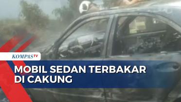 Diduga Akibat Korsleting Listrik , Mobil Sedan Ludes Terbakar di Cakung Jakarta Timur