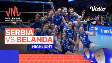 Match Highlights | Serbia vs Belanda | Women's Volleyball Nations League 2022