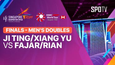 Men's Doubles: He Ji Ting/Ren Xiang Yu (CHN) vs Fajar Alfian/Muhammad Rian Ardianto (INA) | Singapore Badminton Open 2024 - Finals