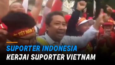 Momen Kocak Suporter Indonesia Kerjai Suporter Vietnam Lewat Yel-Yel