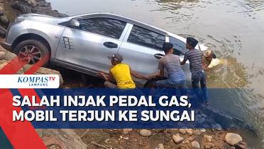 Diduga Salah Injak Pedal Gas, Mobil Terjun ke Sungai