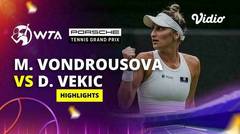 Marketa Vondrousova vs Donna Vekic - Highlights | WTA Porsche Tennis Grand Pix 2024
