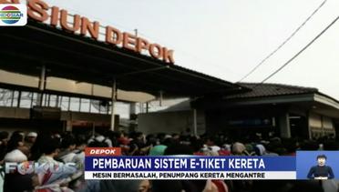 Antrean Panjang di Stasiun Depok Akibat Mesin E-Tiket Rusak - Fokus Indosiar